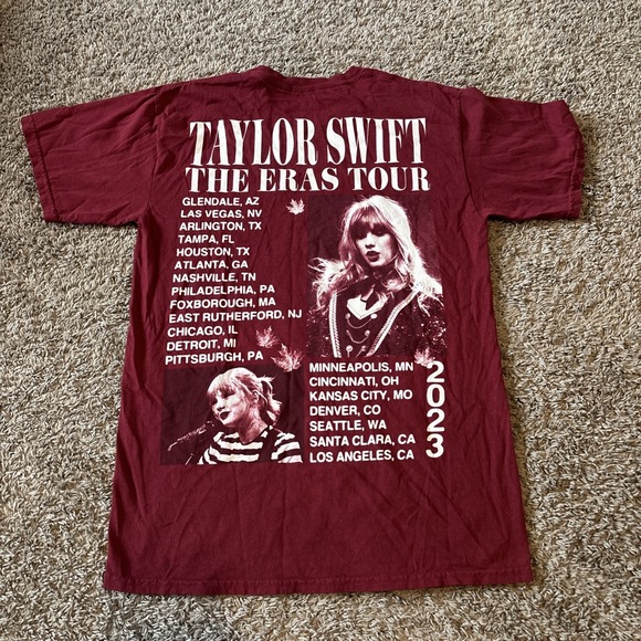 Taylor Swift The Era Tour Tshirt Men's Medium Red Graphic Print Music Pop M - Picture 4 of 4